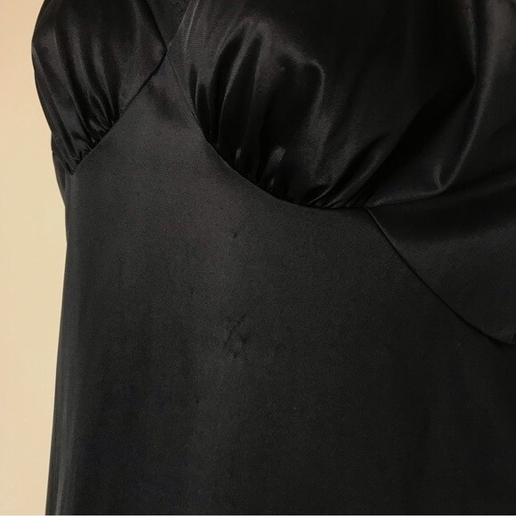 Vintage 1960s Vanity Fair Black Full Slip Adjustable Strap Chiffon Trim Women 38 - Picture 4 of 14